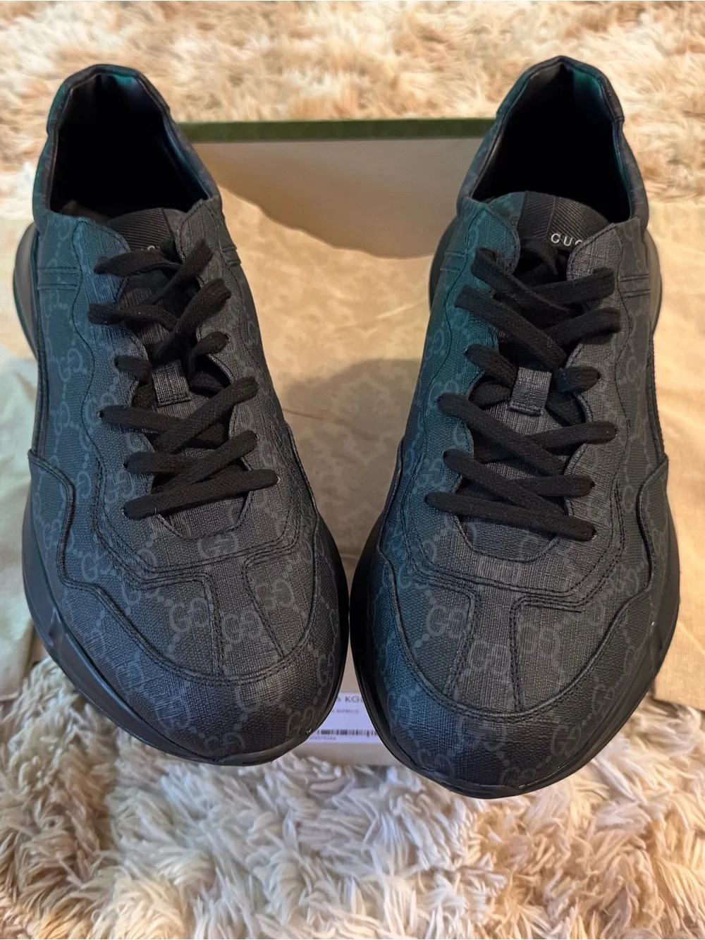 Gucci Rhyton 'Black Monogram” Size 13